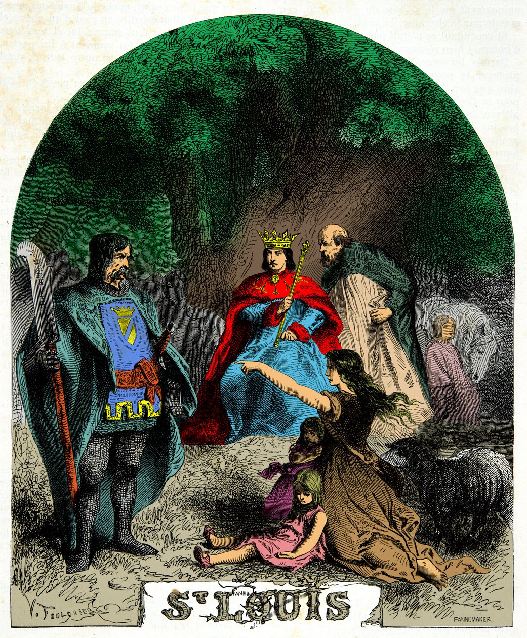 Louis IX rendering justice under an oak by Unknown artist