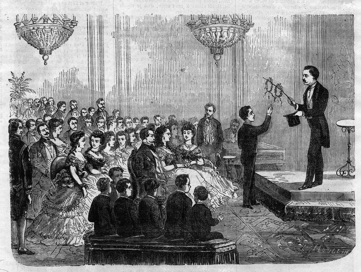 Magic show given by Monsieur Faure Nicolay in the presence of Emperor Napoleon III (1808-1873) and his son Prince Imperial (1856-1879) in 1870 by Unknown artist