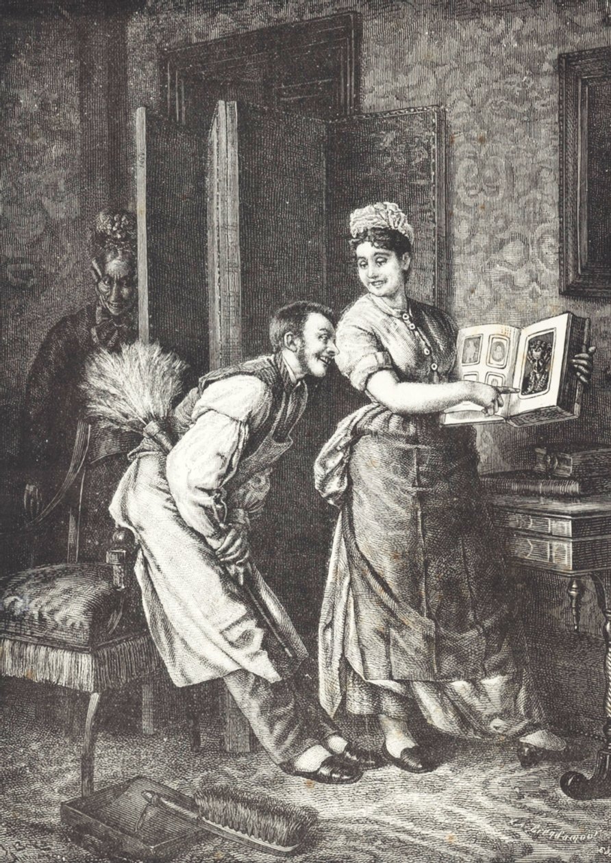 Maid Taking Liberties and Overheard by Mistress of House by Unknown artist