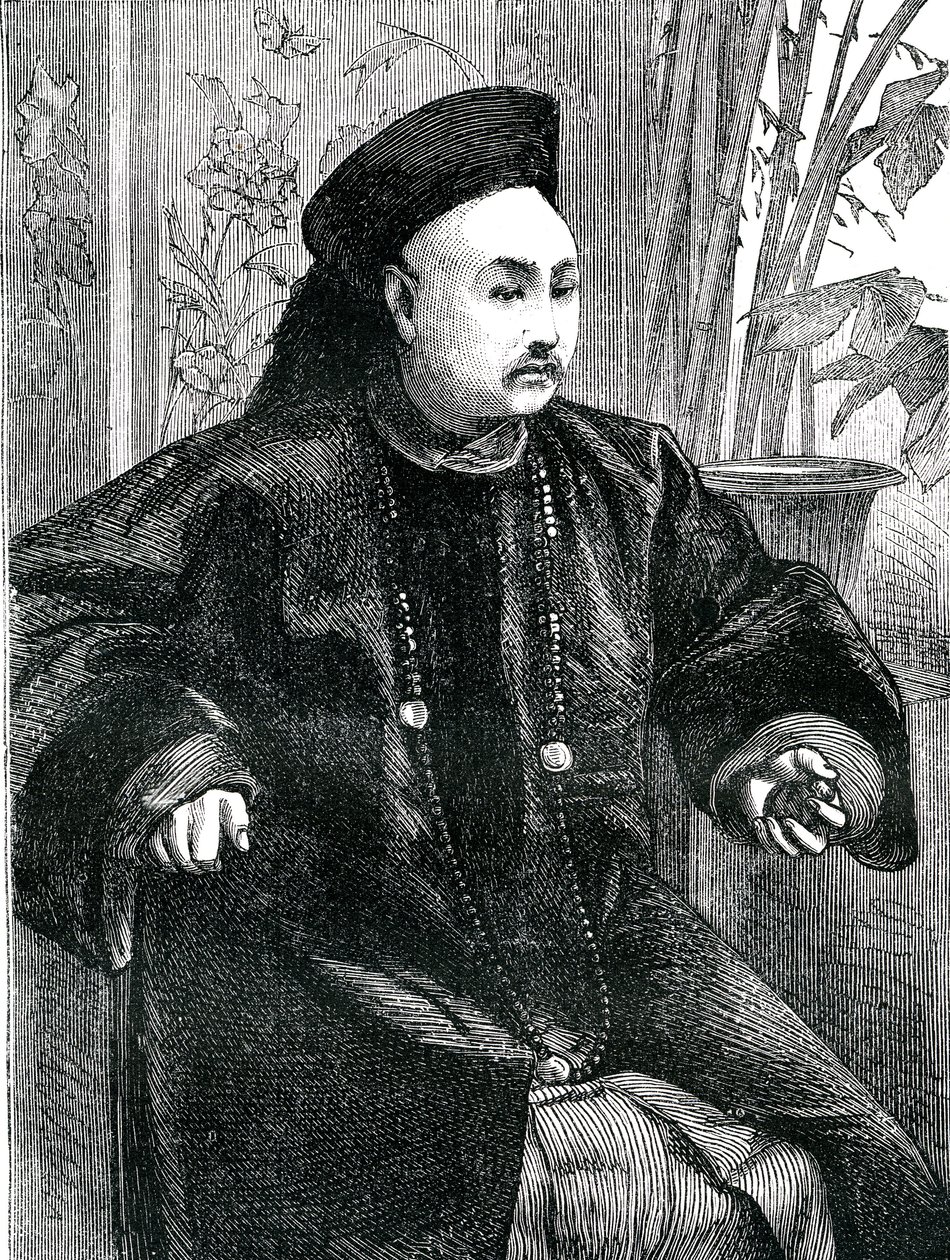 Mandarin Tchung Hao (Chung How) (Engraving 1868) by Unknown artist