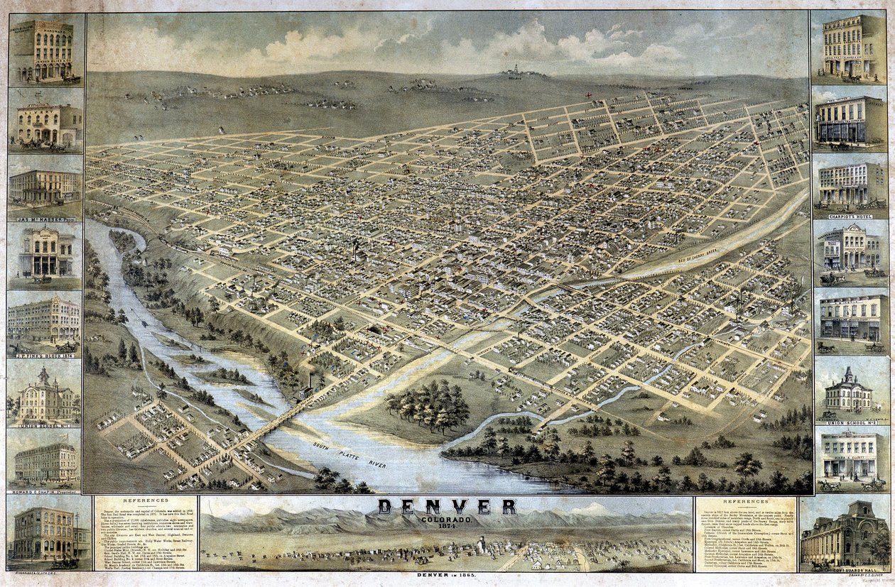 Map of Denver, Colorado by Unknown artist