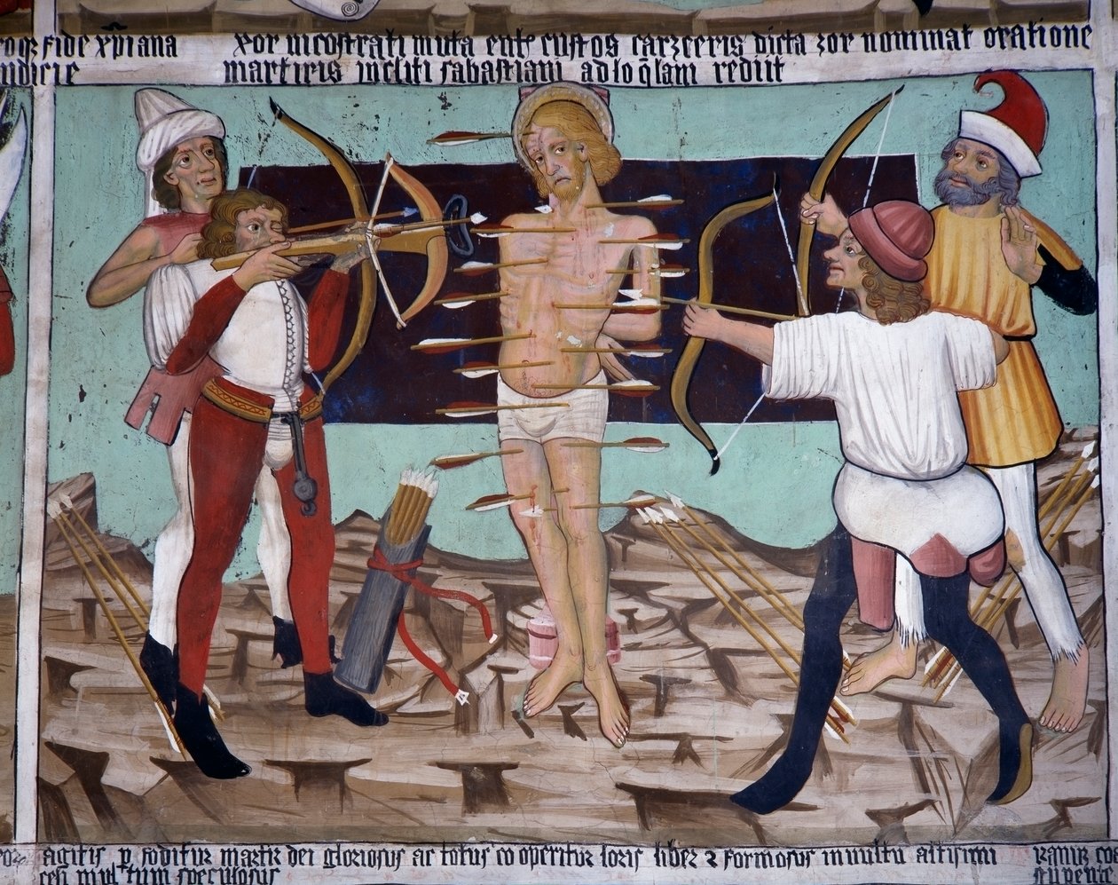 Martyrdom of St Sebastian (15th century frescoes) by Unknown artist