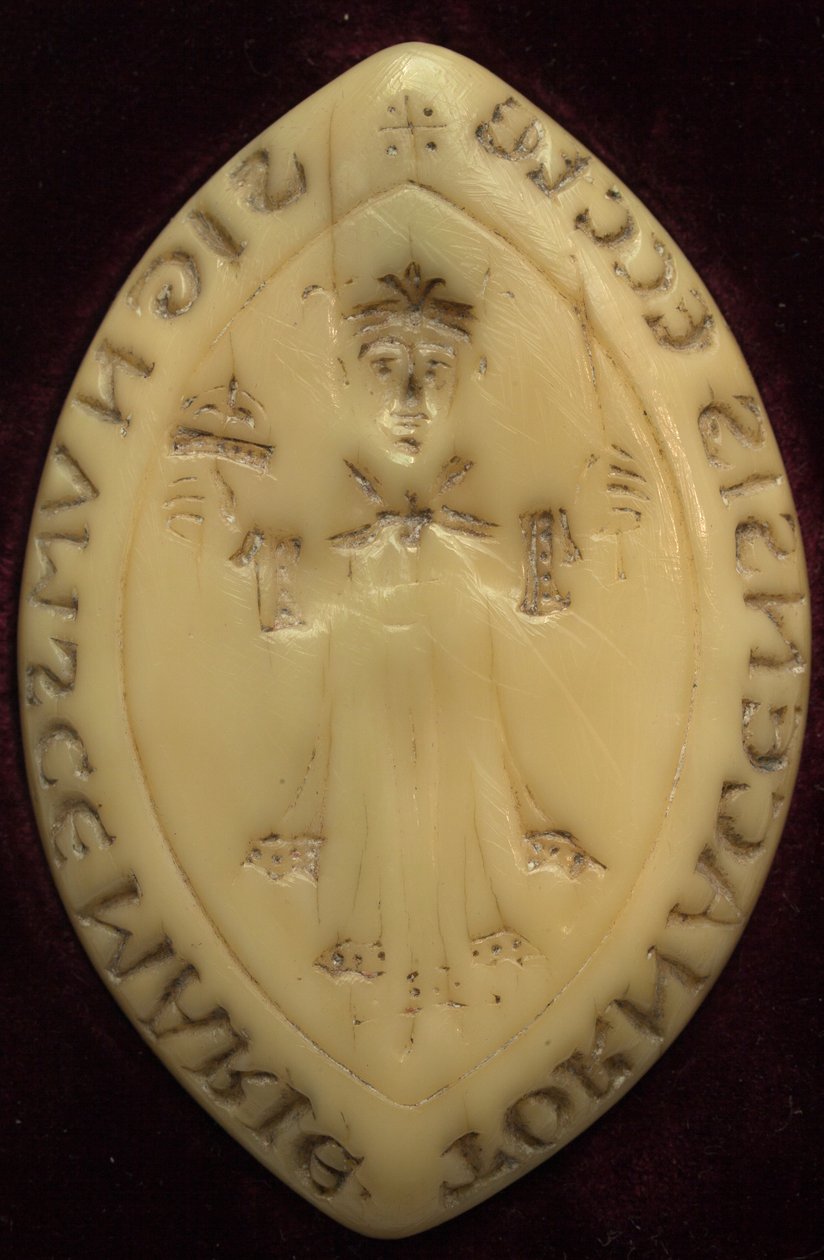 Matrix of the seal of the chapter of Tournai. Used since 12th century. With the image of the Merovingian king Chilpéric by Unknown artist