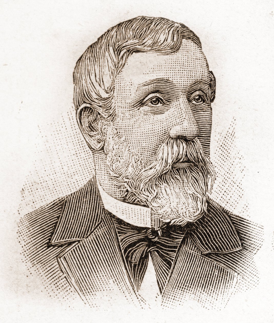 Members of the Academie Francaise in 1895: portrait of Alfred Mezieres, historian of literature, French politician and essayist. by Unknown artist