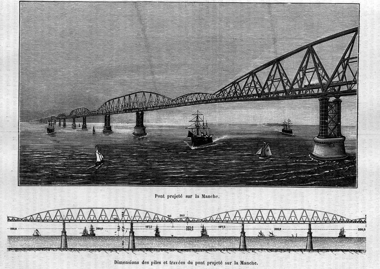 Metallic bridge project on the Channel by Unknown artist