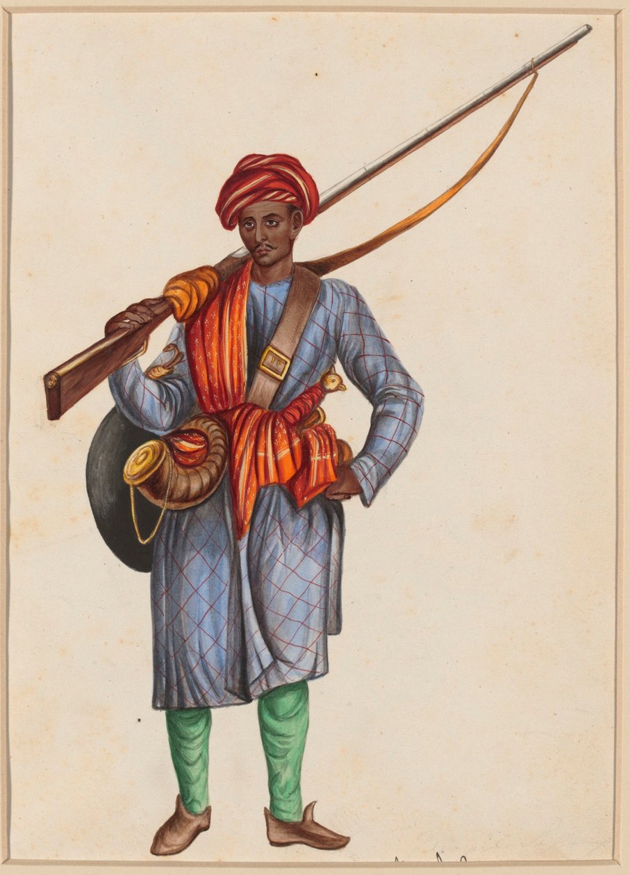 Mughal Infantryman by Unknown Artist