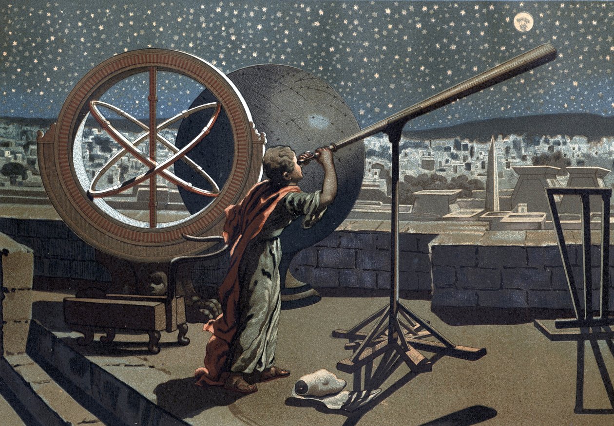 Portrait of Hipparchus at the Alexandria Observatory, Greek astronomer (2nd century BC) by Unknown artist