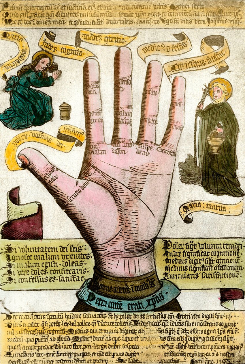 The hand with its lines to read the future by Unknown artist