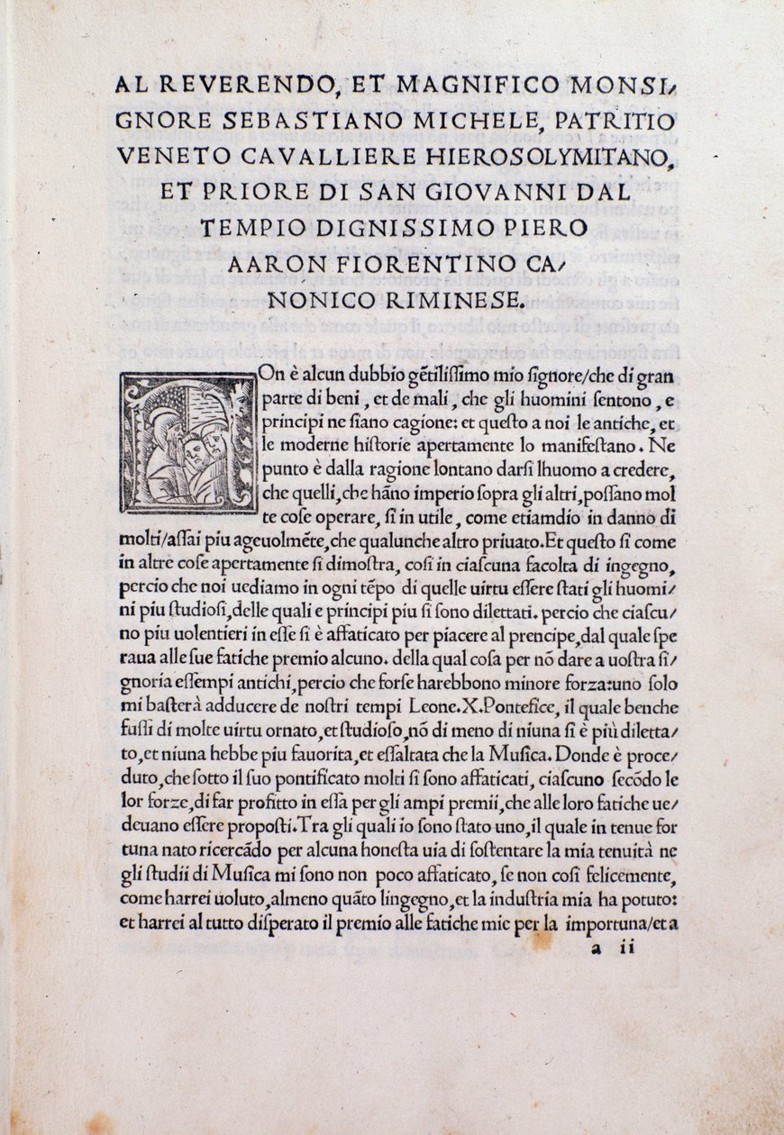 Page from Thoscanello de la Musica by Unknown artist