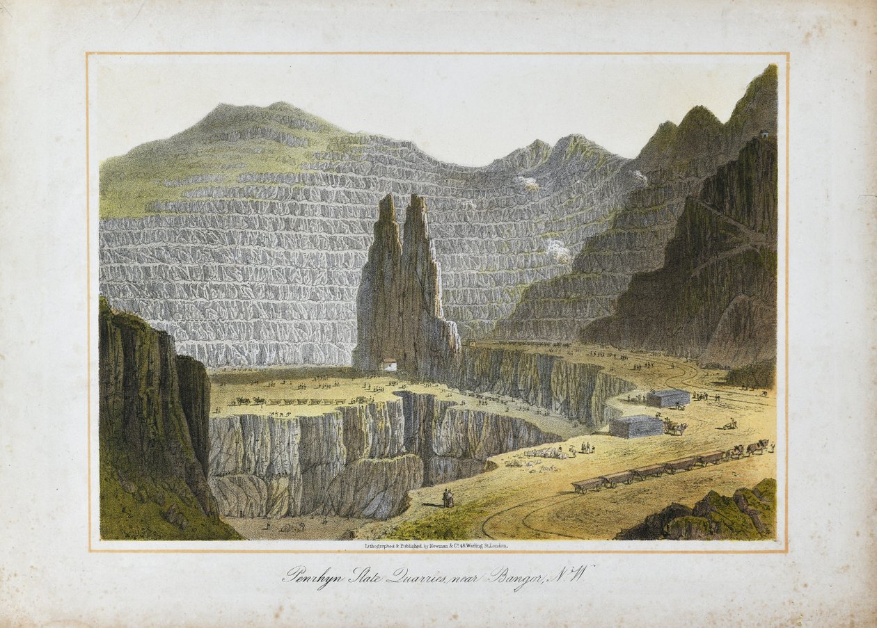 Penrhyn Slate Quarries, Near Bangor, North Wales by Unknown artist