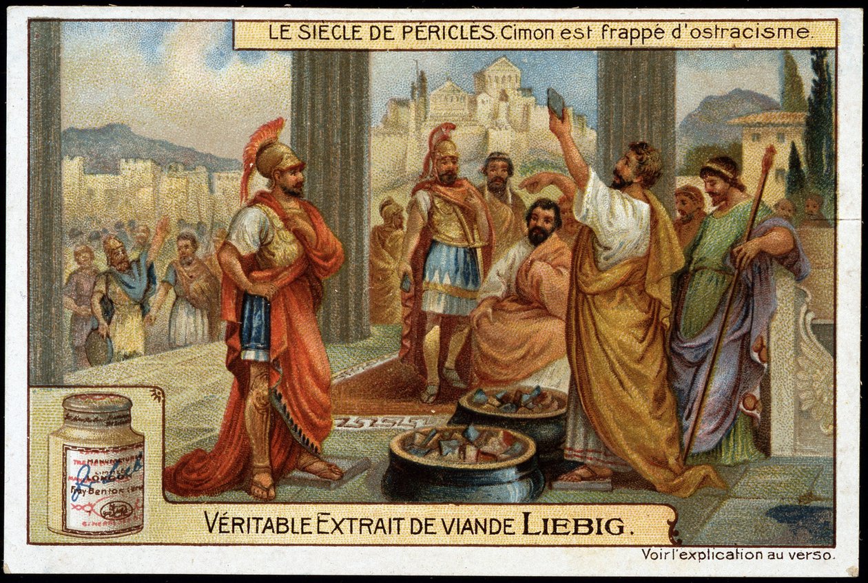 Pericles century (495-429 BC): statesman and strategy Cimon (510-449 BC) is struck with ostracism, in 461 BC by Unknown artist