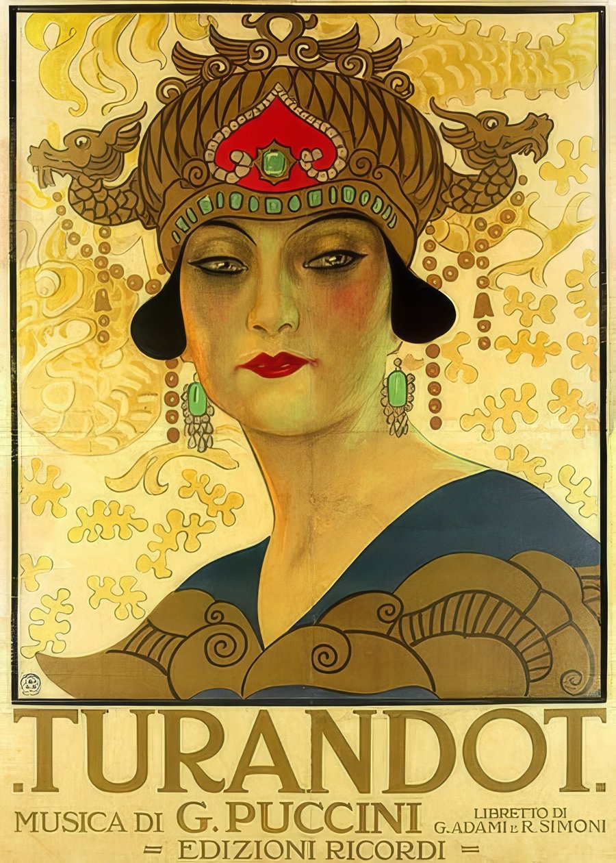 Poster for the Opera Turandot at Teatro alla Scala. 1926 by Unknown