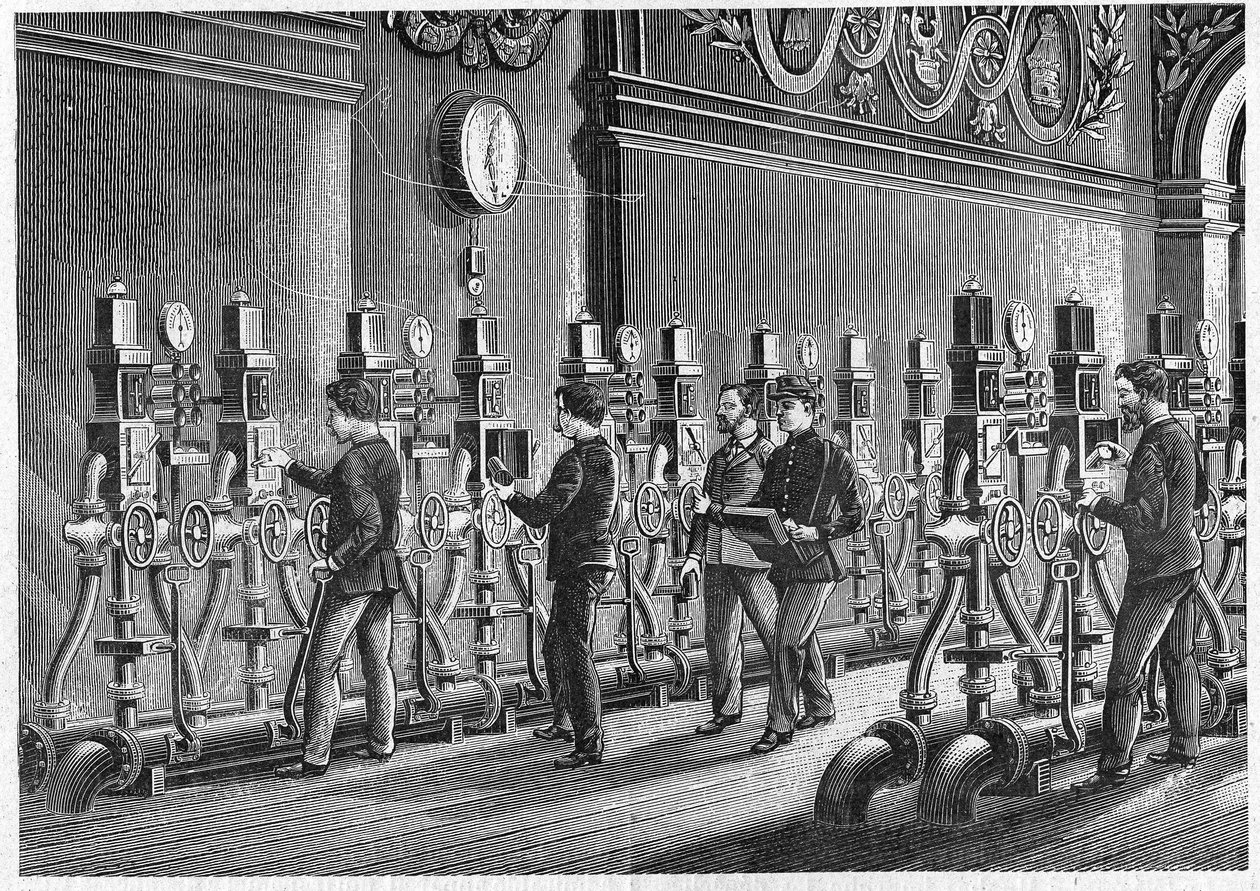 Pneumatic Post Office, Place de la Bourse in Paris in 1888 by Unknown artist