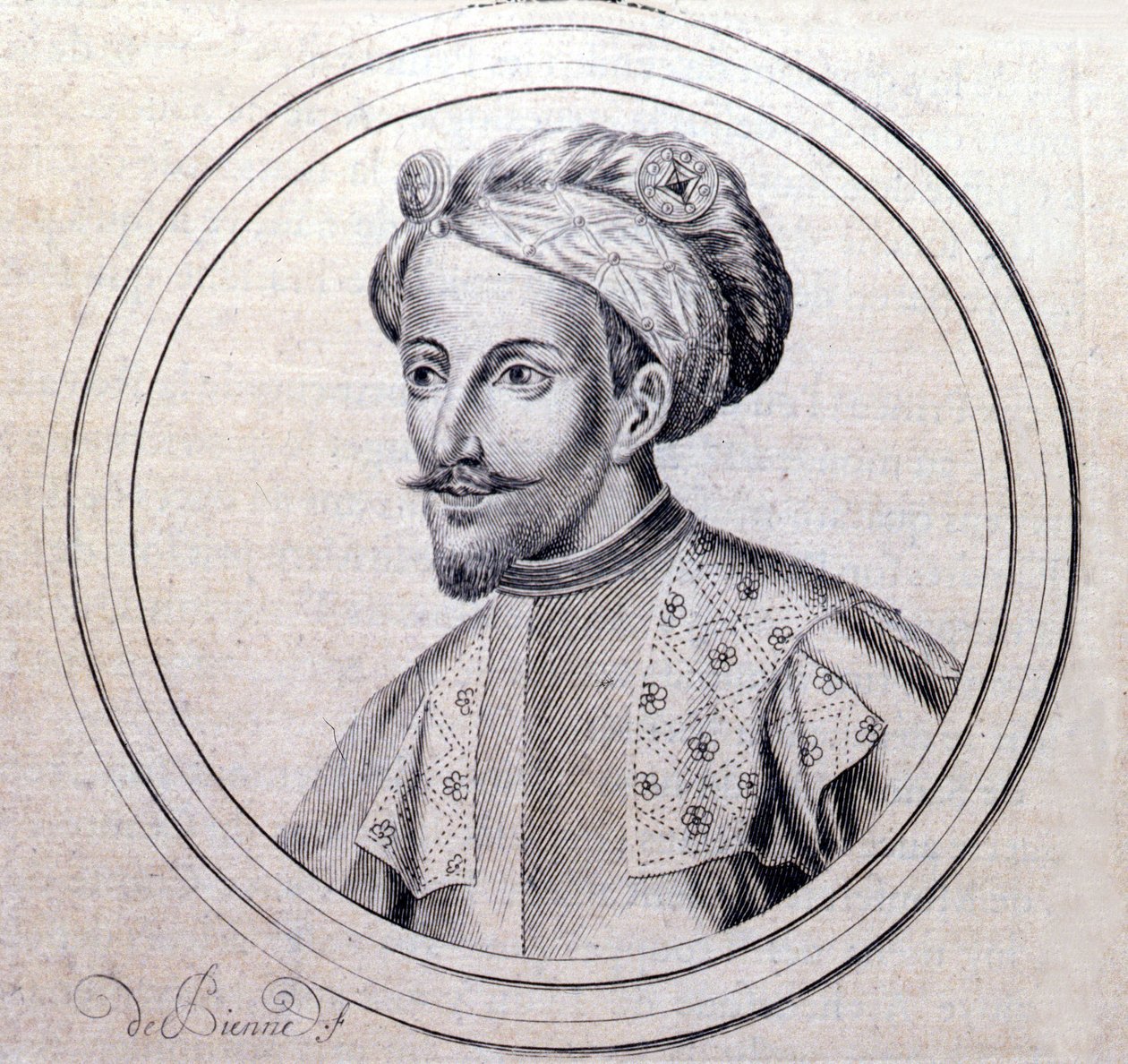 Portrait of Amedee V de Savoie dit Le Grand (1249 - 1324) (Amedeo VI di Savoia detto il Grande) in Genealogique Histoire de la royale maison de savoye by Samuel Guichenou, Lyon 1660 by Unknown artist