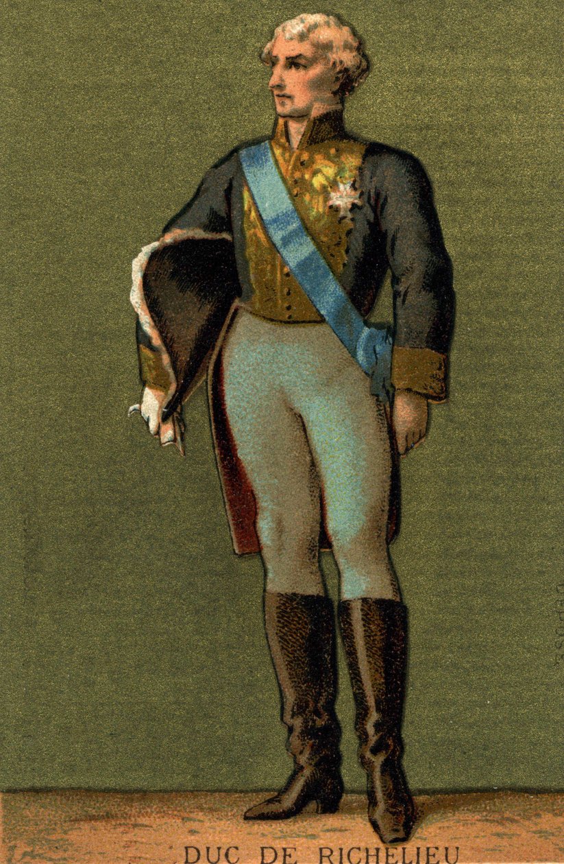 Portrait of Armand du Plessis, Duke of Richelieu (1766-1822) by Unknown artist