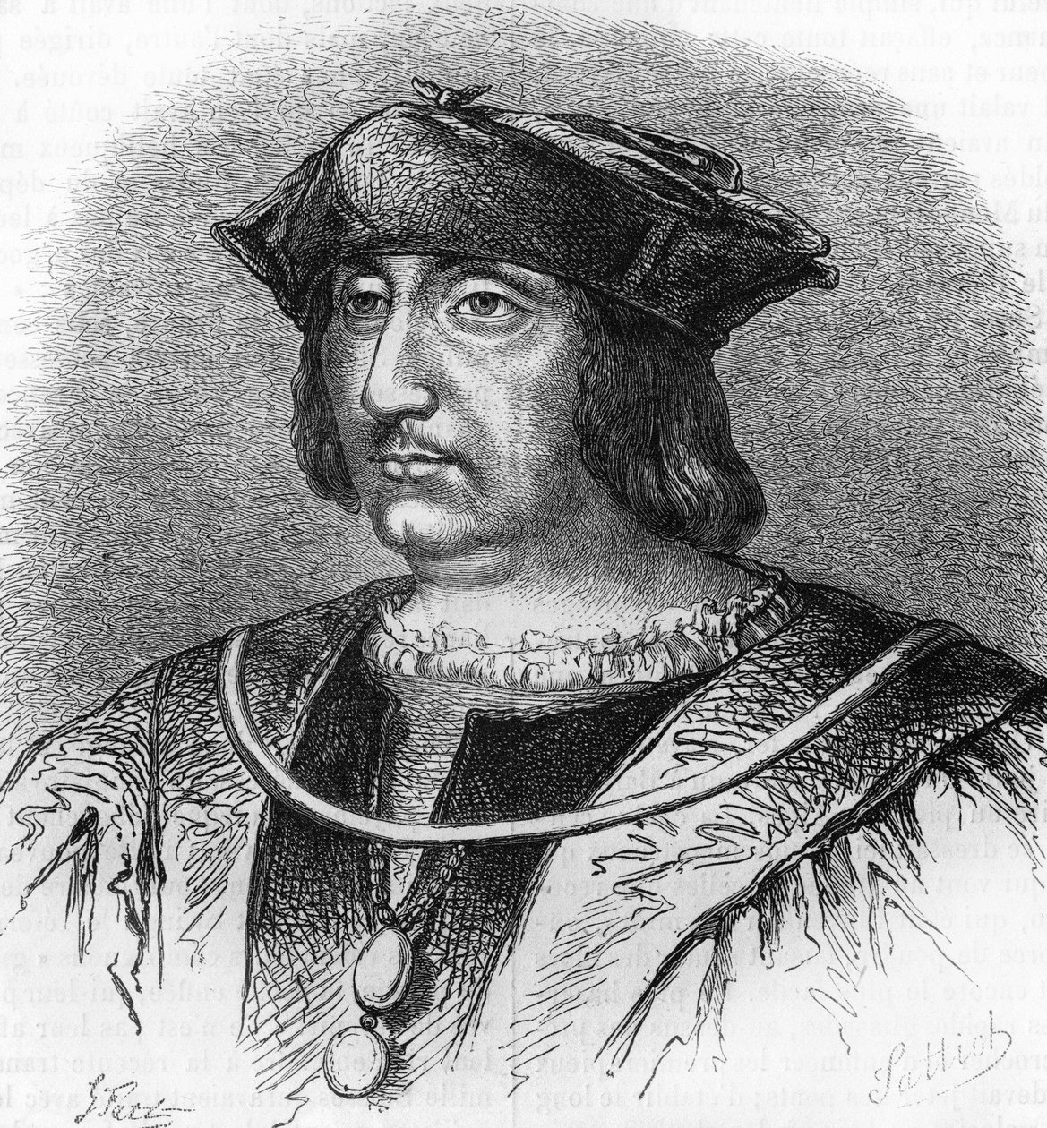 Portrait of Arthus de Gouffier (1475-1519), lord of Boissy, preceptor of King Francois I. Engraving of the 19th century by Unknown artist