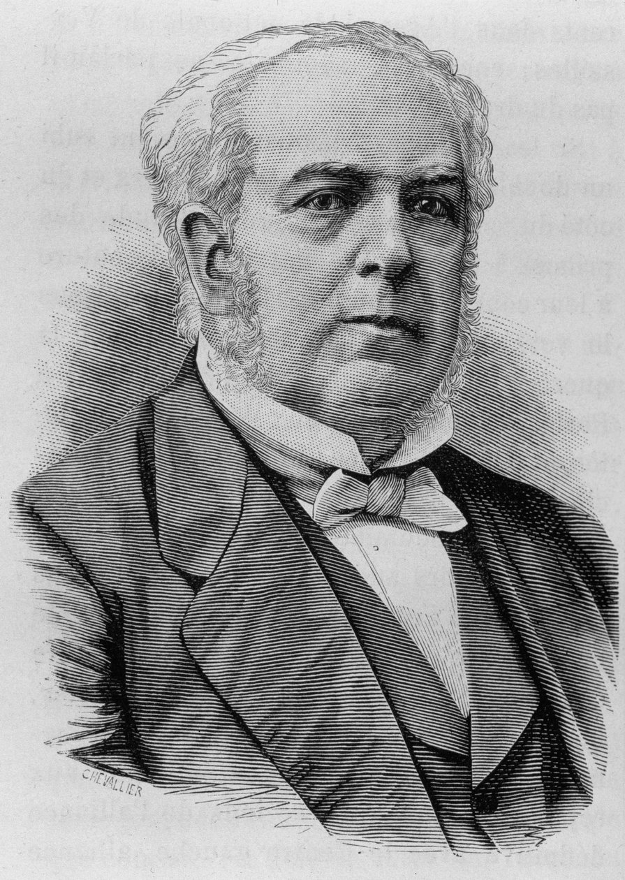 Portrait of Auguste Casimir-Périer (1811 - 1876). Engraving of the end of the 19th century in 