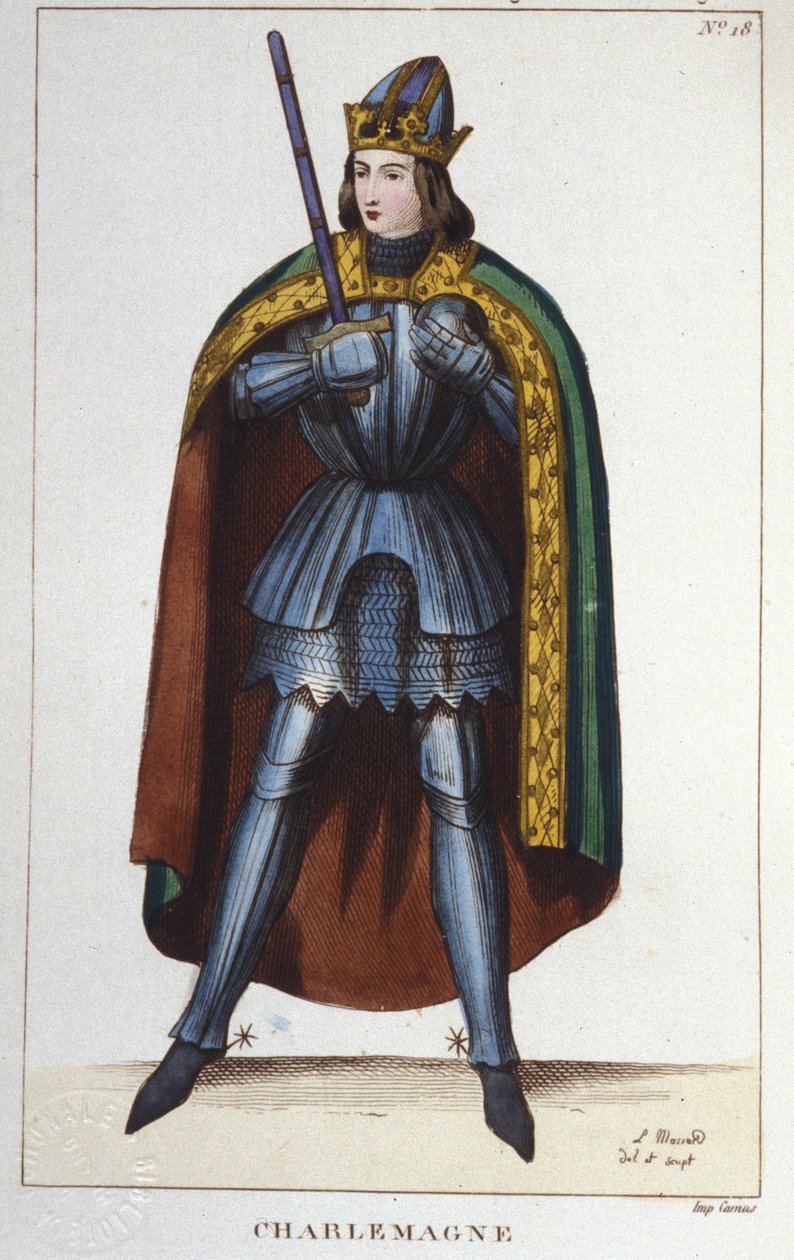 Portrait of Charlemagne or Charles I the Great, King of the Francs (engraving of 1830) by Unknown artist