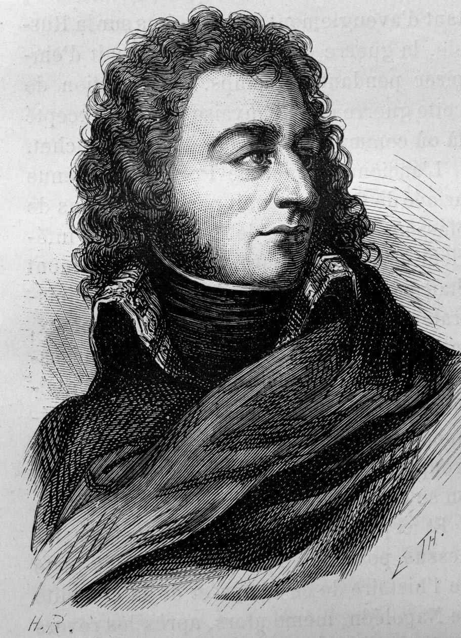 Portrait of Charles John - Baptist Bernadotte (Charles XIV) (1763 - 1844). Engraving of the end of the 19th century in 