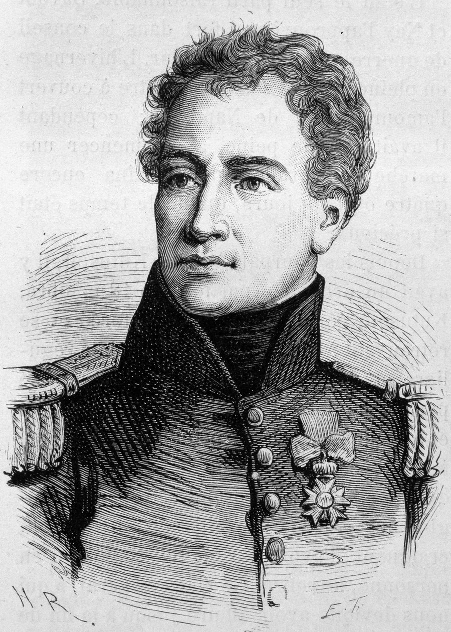 Portrait of Claude Francois de Malet (1754 - 1812). (Claude-Francois Malet) Engraving of the end of the 19th century in 