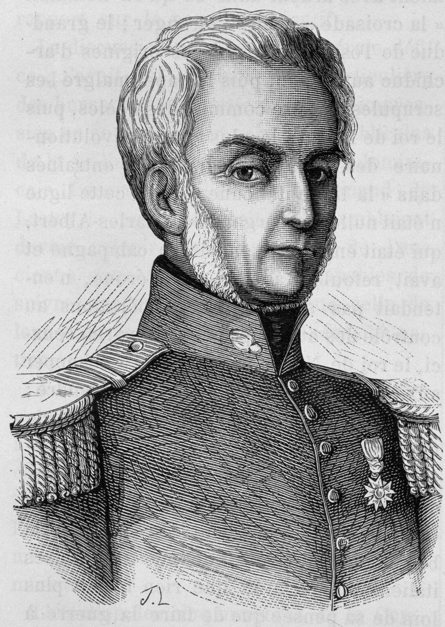 Portrait of Courtais. Engraving from the end of the 19th century in 