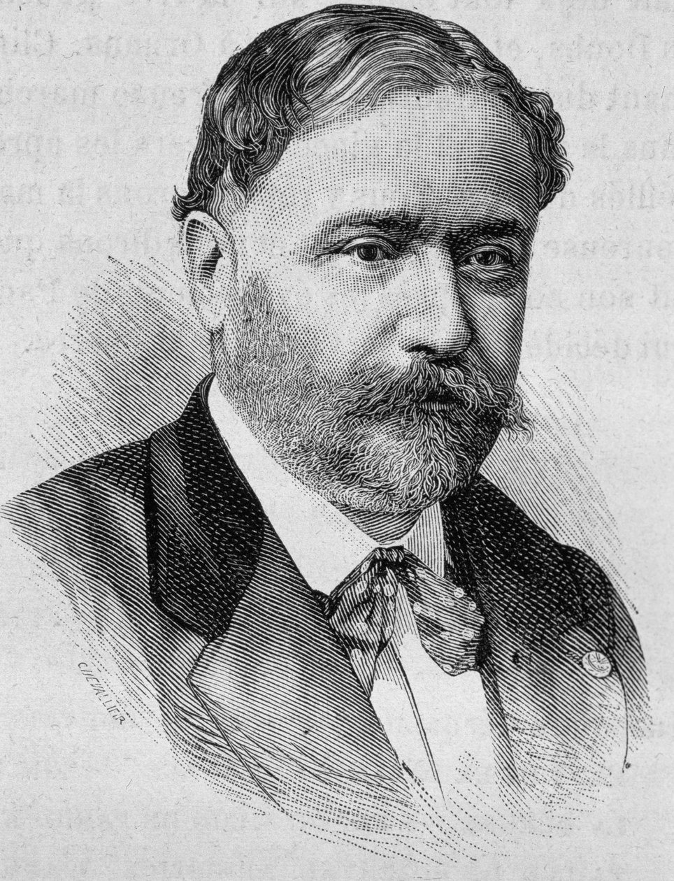 Portrait of De Chaudordy. 19th century engraving. by Unknown artist