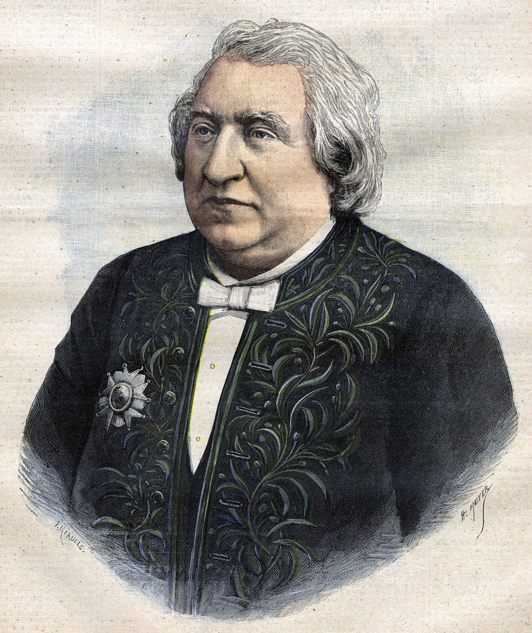 Portrait of Ernest Renan in Academician