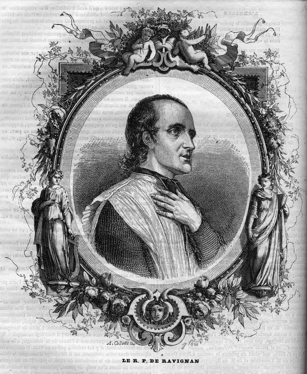 Portrait of Father Delacroix de Ravignan (1795-1858), French Jesuit. by Unknown artist