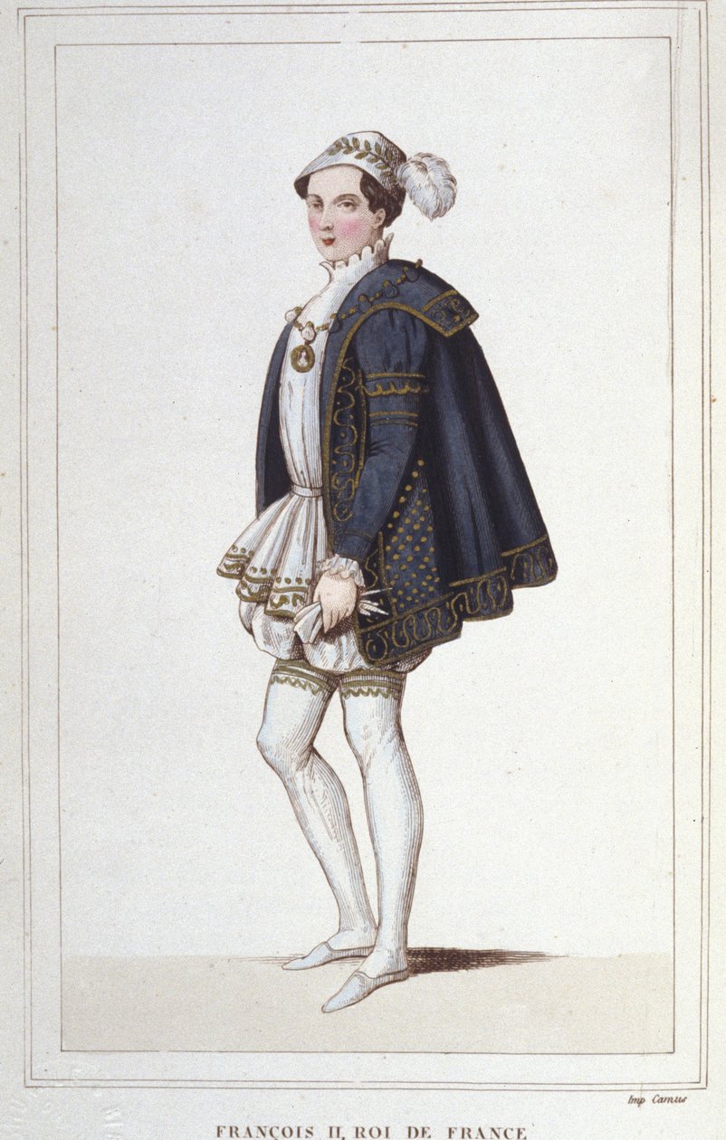 Portrait of Francois II, King of France (engraving from 1830) by Unknown artist