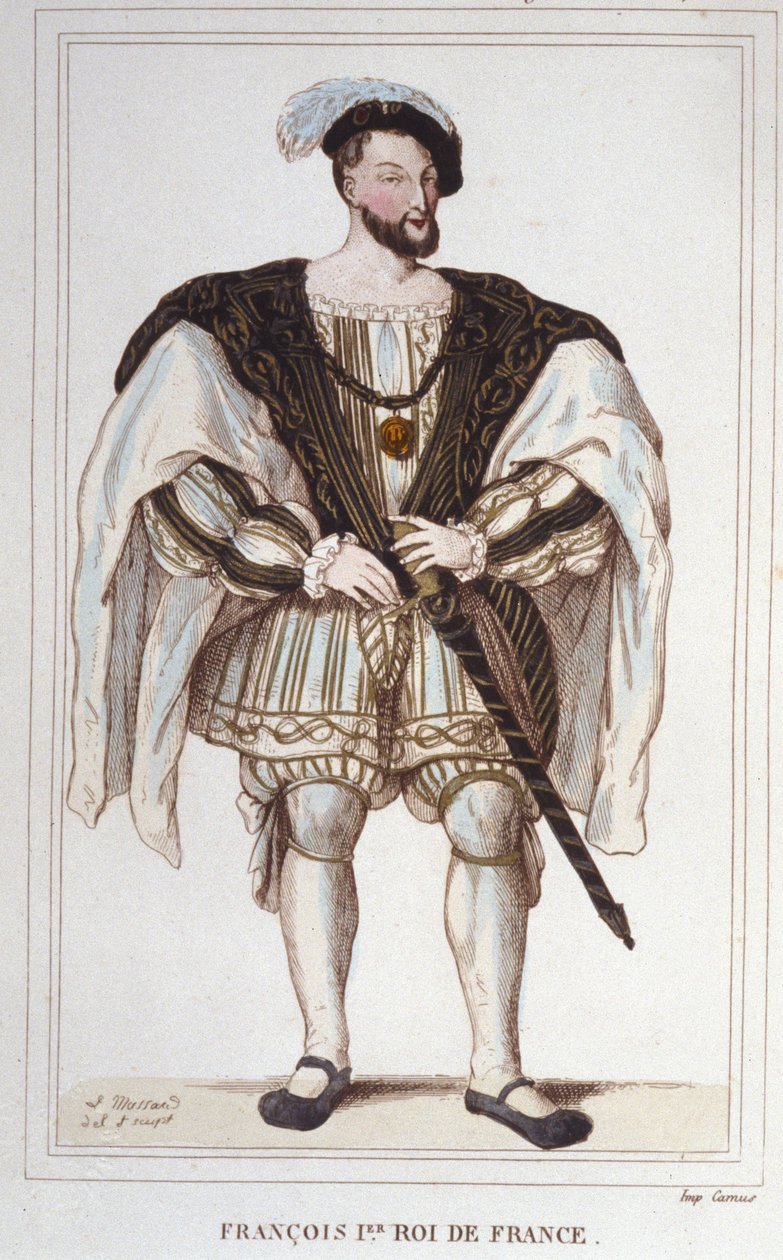 Portrait of Francois I (engraving of 1830) by Unknown artist