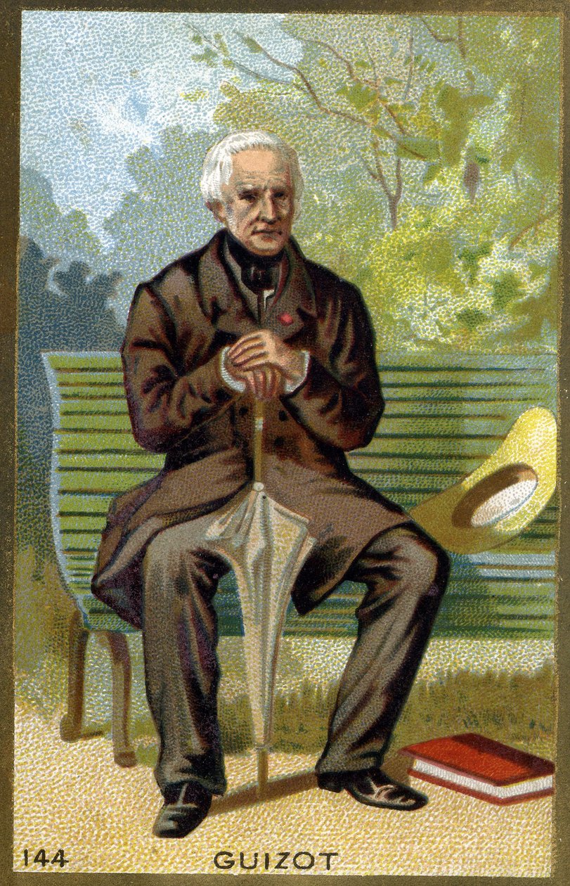 Portrait of François Guizot (1787 - 1874) French politician and historian. Chromolithography of the 19th century by Unknown artist