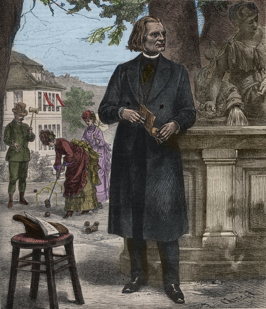 Portrait of Franz Liszt (1811-1886), Hungarian Composer, Pianist and Conductor - Engraving in 