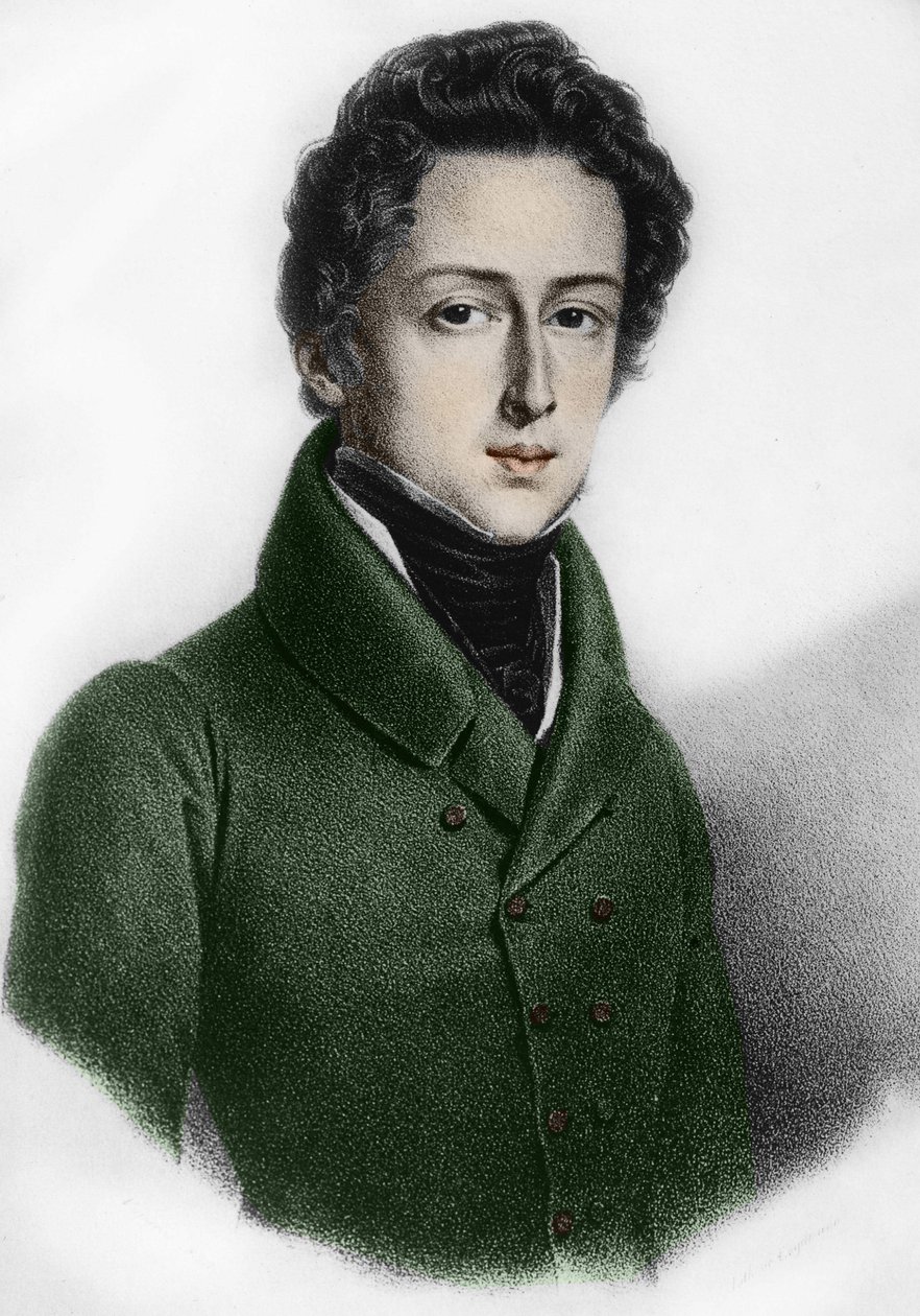 Portrait of Frederick Chopin (1810 - 1849), Polish composer.