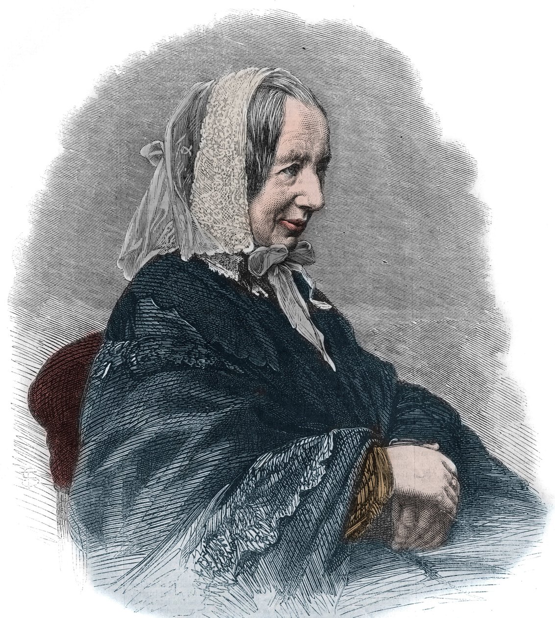 Portrait of Fredrika Bremer (1801-65) a Swedish writer and a feminist activist by Unknown artist