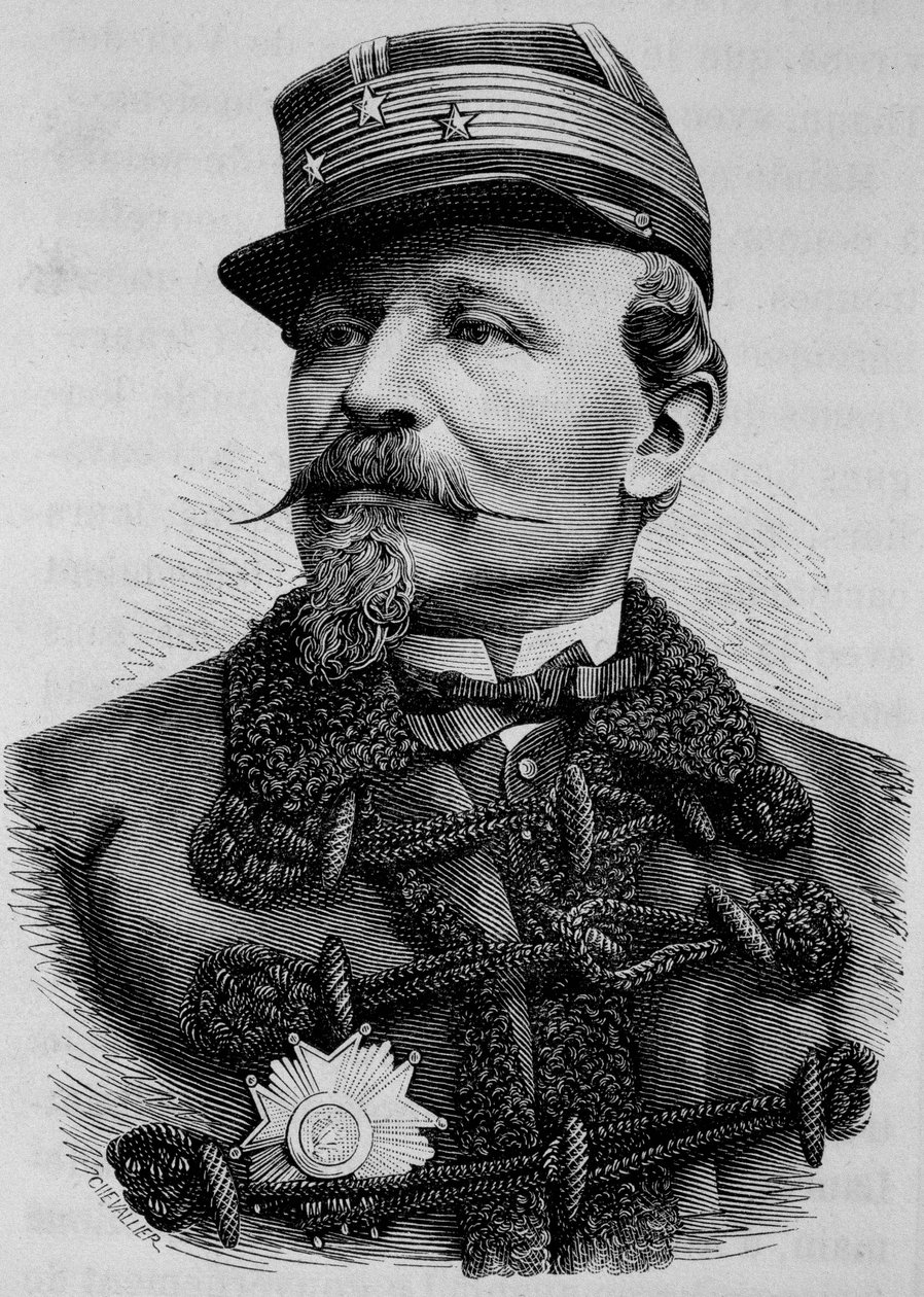 Portrait of General Chanzy (1823 - 1883). Engraving in 