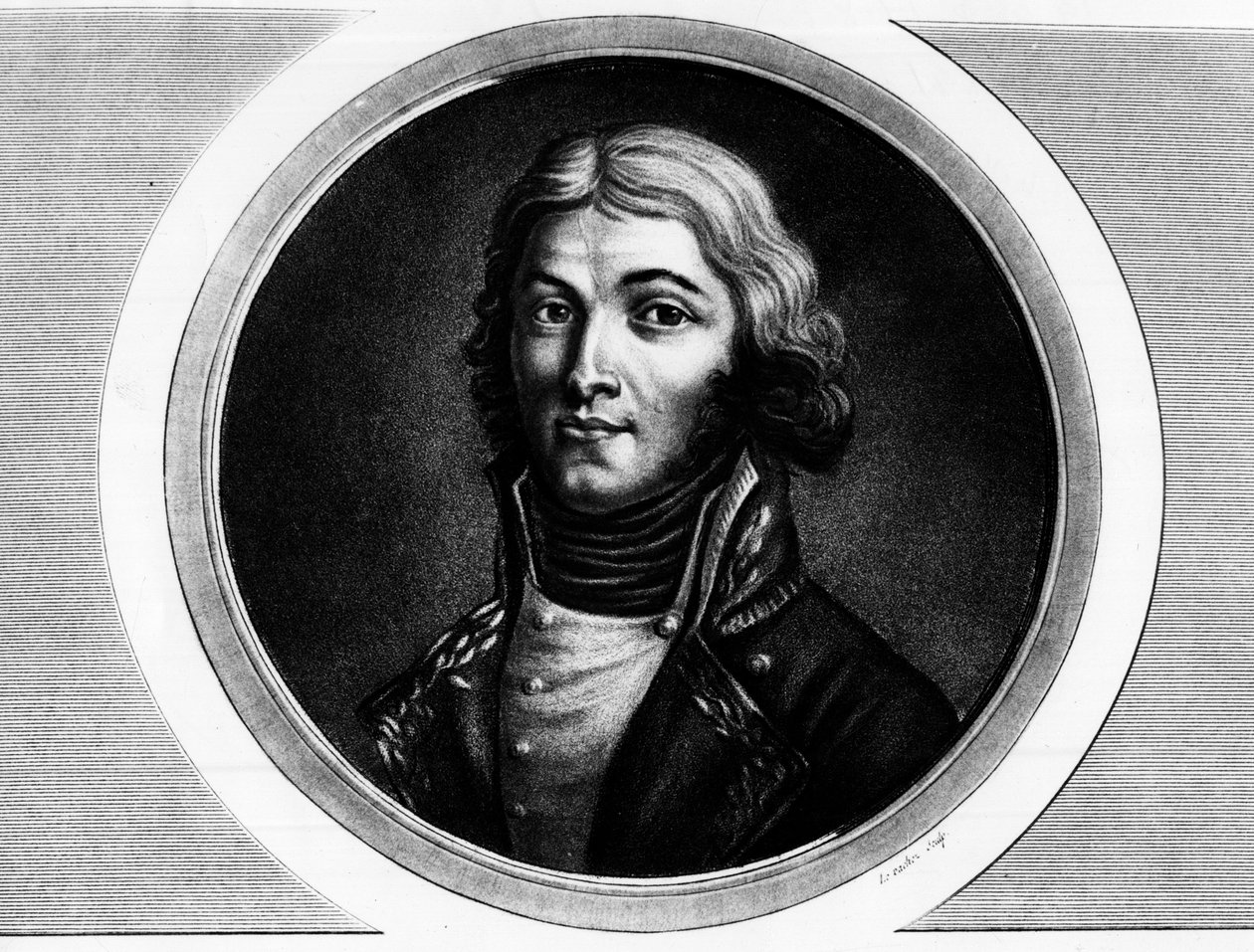 Portrait of General Louis Lazare Hoche (1768-1797). Engraving in 