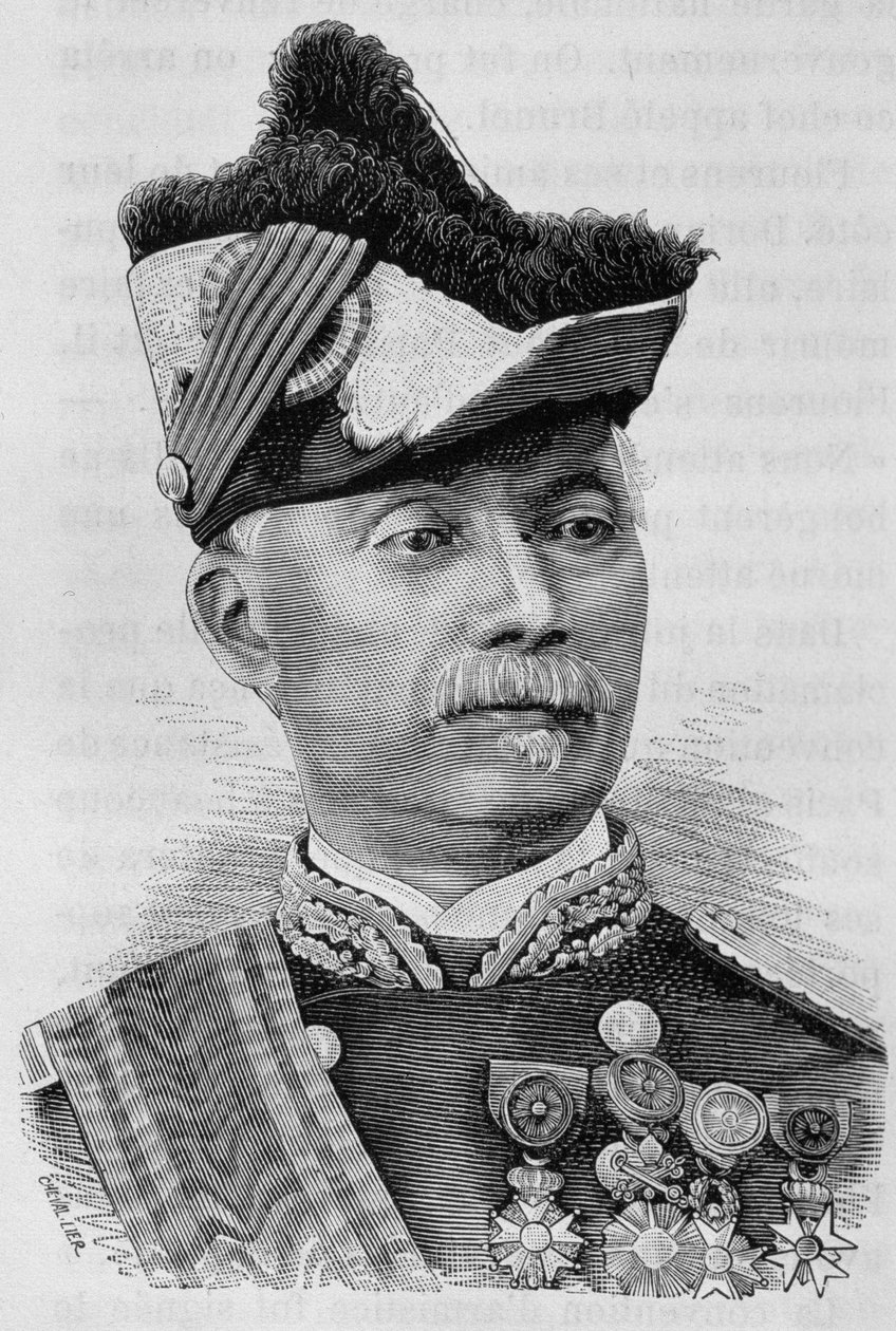Portrait of General Pourcet. 19th century engraving. by Unknown artist