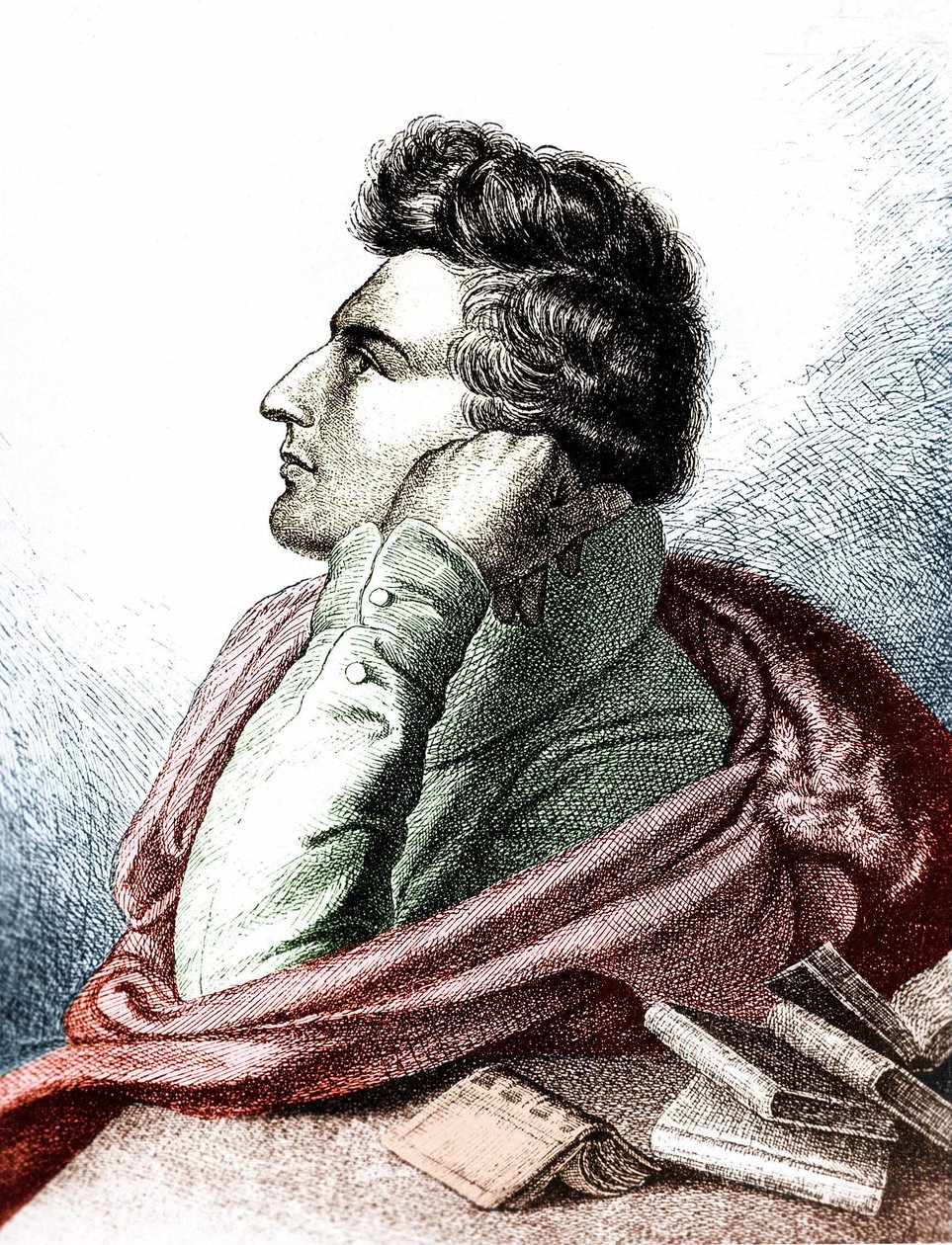 Portrait of Heinrich Heine (1797-1856), German lyrical poet and publicist by Unknown artist