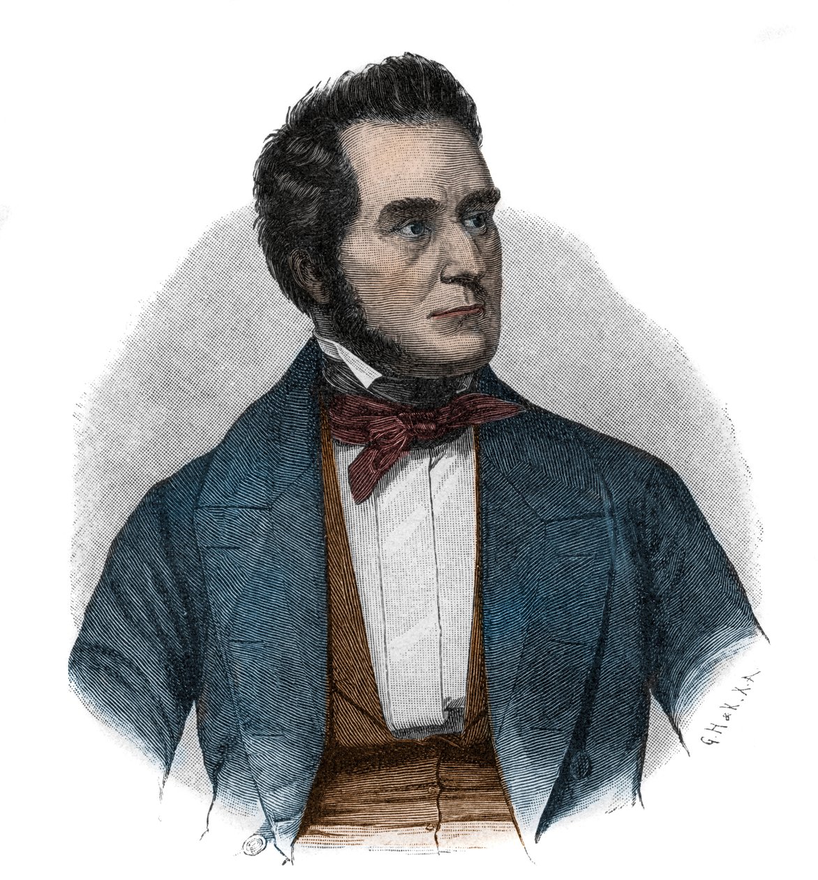 Portrait of Heinrich Wilhelm August Freiherr von Gagern (1799-1880), statesman who argued for the unification of Germany by Unknown artist