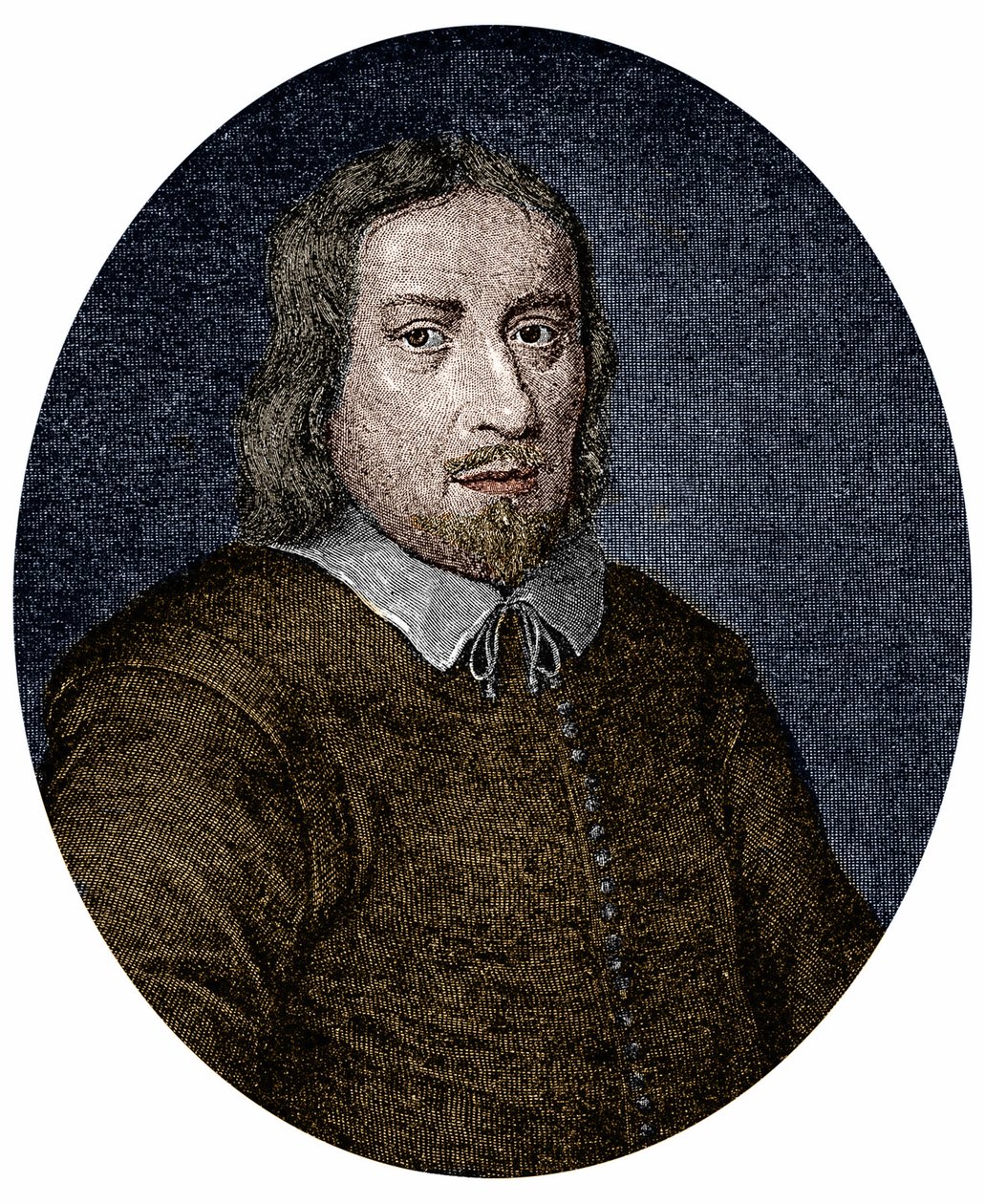 Portrait of Jakob Bohme (or Boehme) German philosopher and mystic. Engraving of the 17th century by Unknown artist