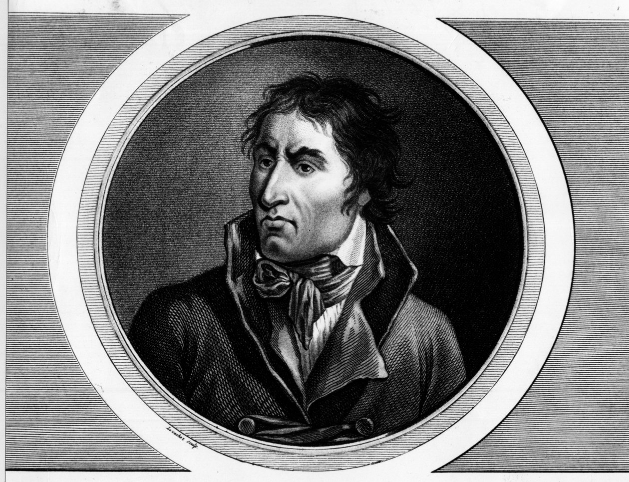 Portrait of Jean Baptiste Carrier, French Politician. Engraving in 