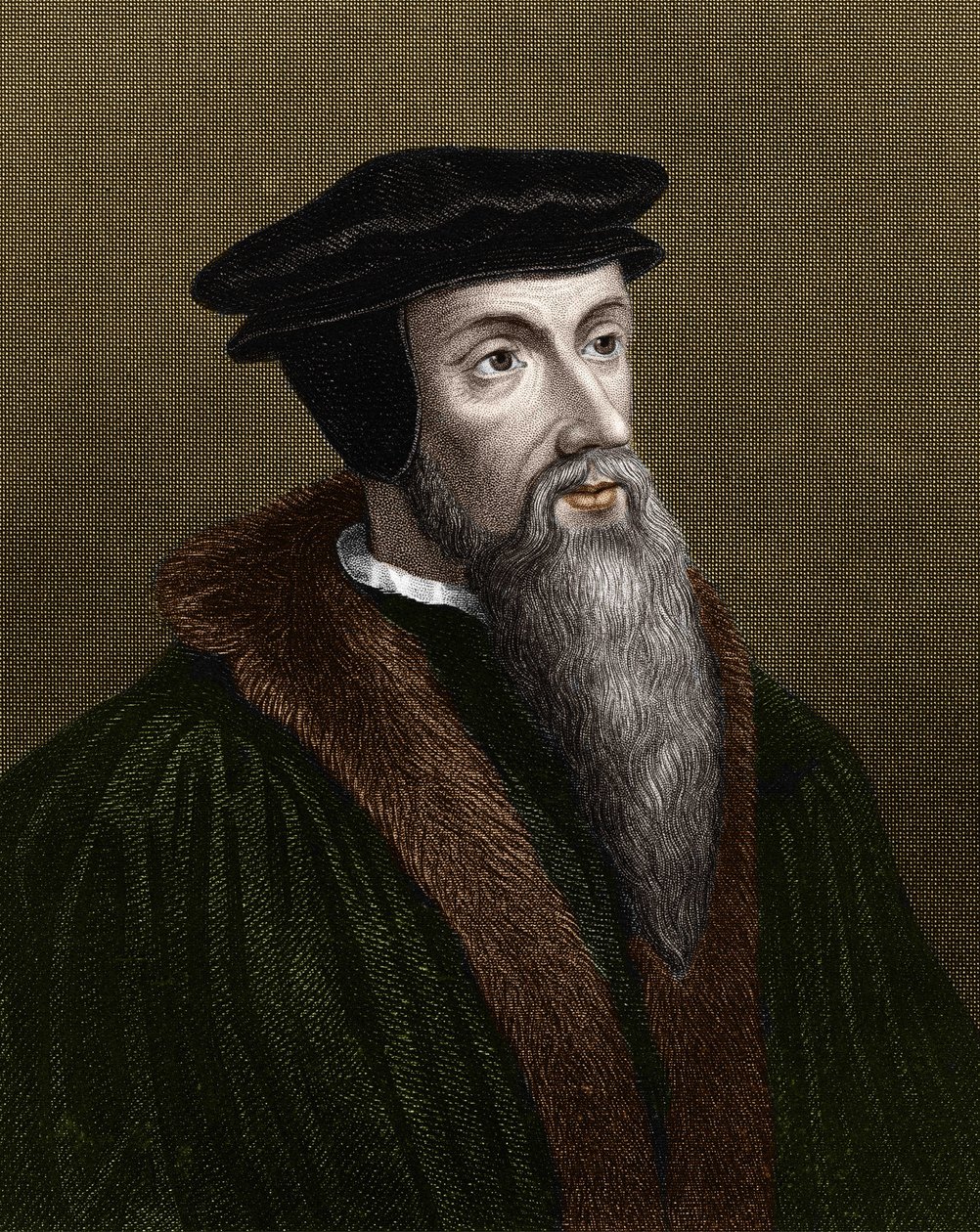 Portrait of Jean Calvin (1509-1564), French religious reformer and writer. by Unknown artist