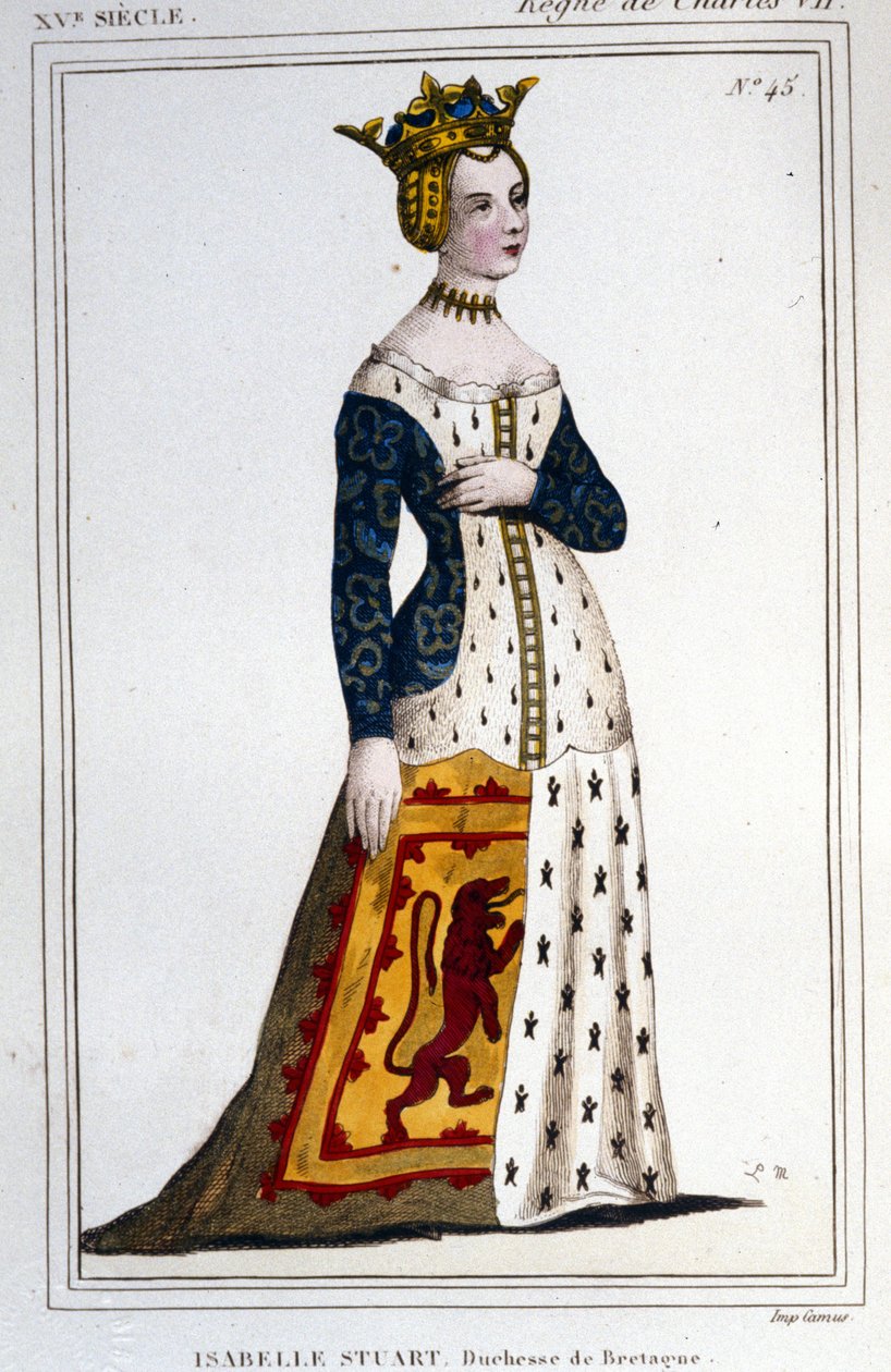 Portrait of Jeanne - Isabelle Stuart, Duchess of Brittany. by Unknown artist