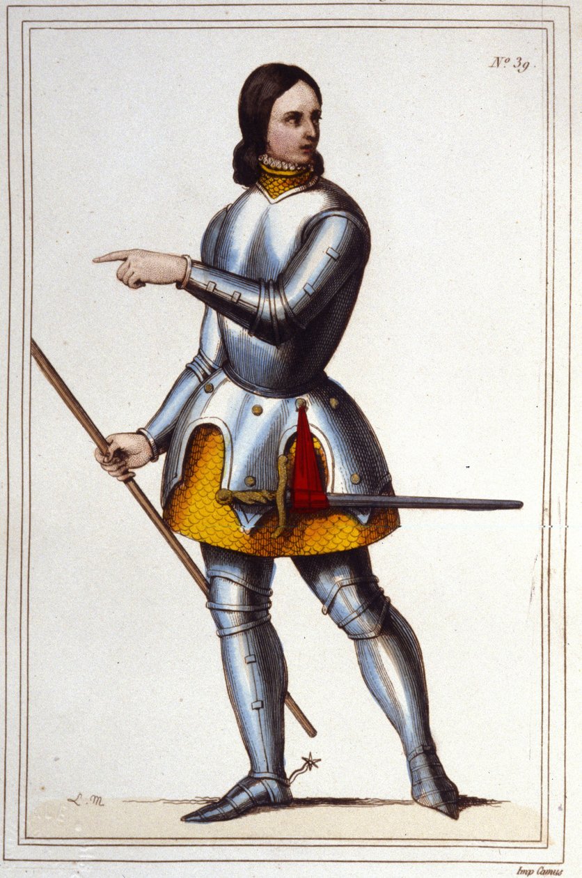 Portrait of Joan of Arc (1412-1431), French heroine (engraving of 1830) by Unknown artist