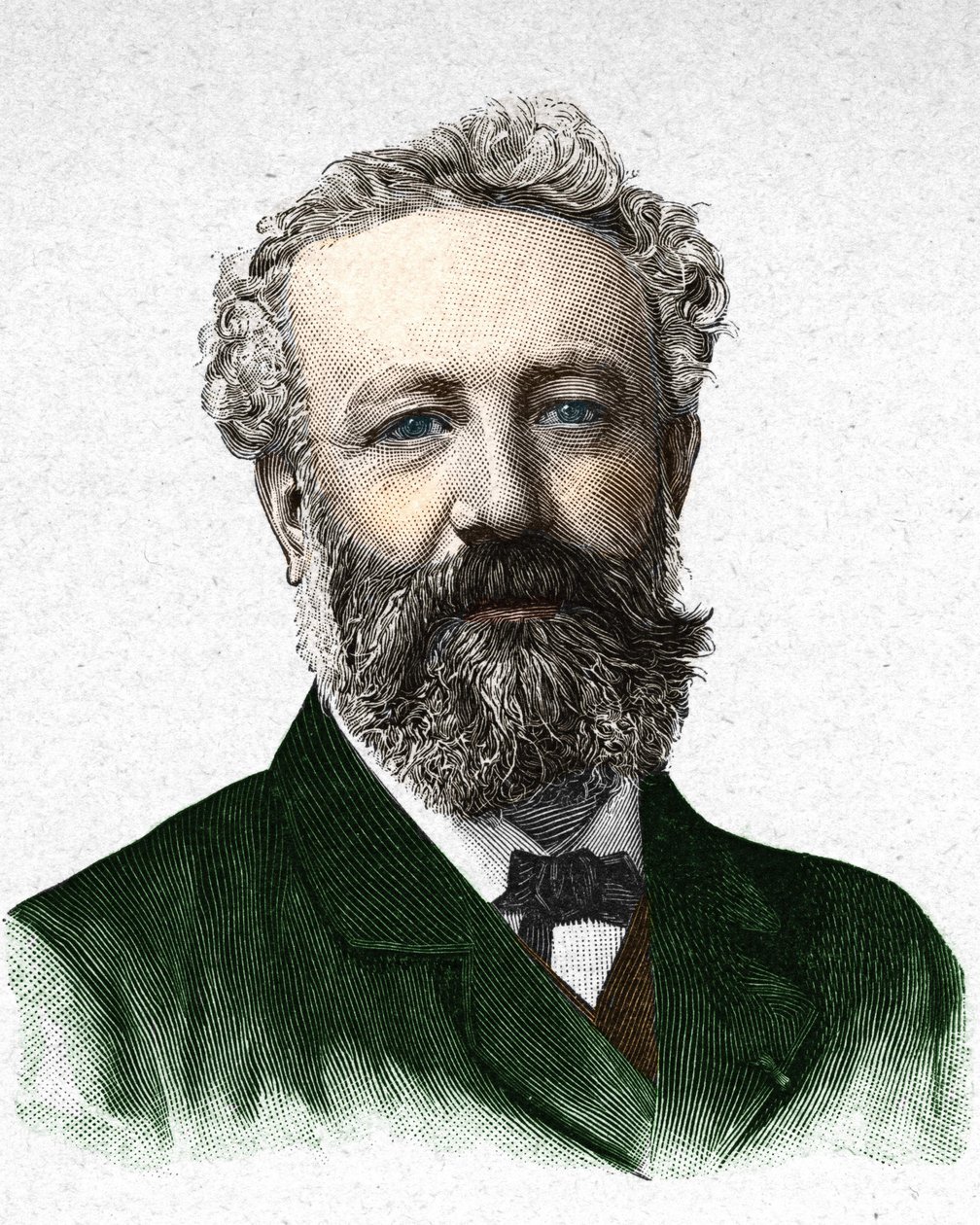Portrait of Jules Verne, French writer (1828-1905)