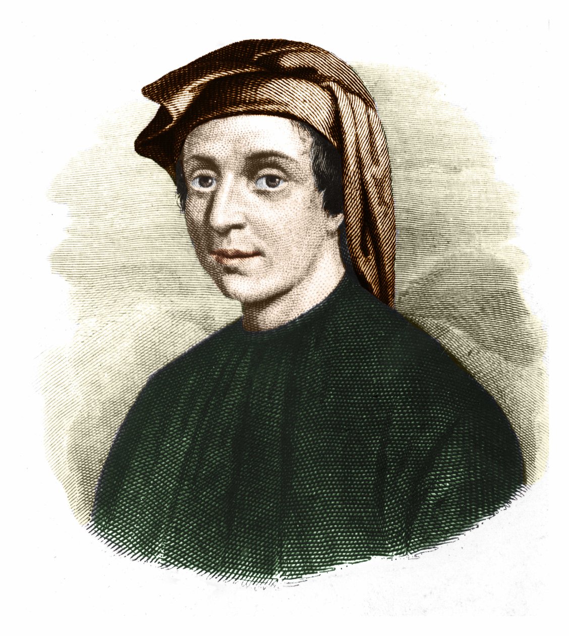 Portrait of Leonardo Fibonacci, Italian mathematician by Unknown artist