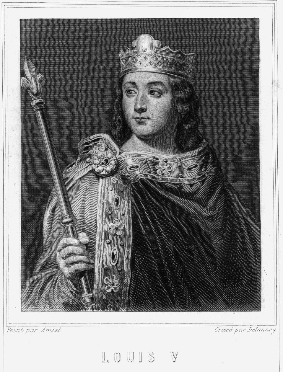 Portrait of Louis V the Lazy (967 - 987), King of France - in 