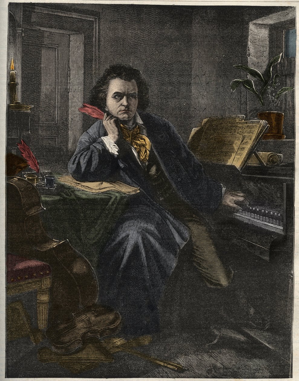 Portrait of Ludwig van Beethoven (1770-1827), German Composer and Pianist by Unknown artist