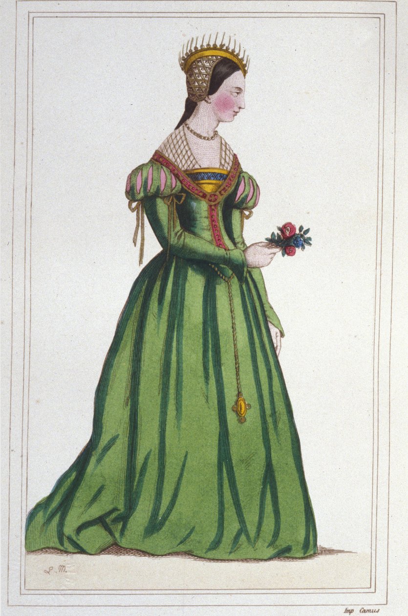 Portrait of Marguerite de France, daughter of Francois I and Claude de France (engraving from 1830) by Unknown artist