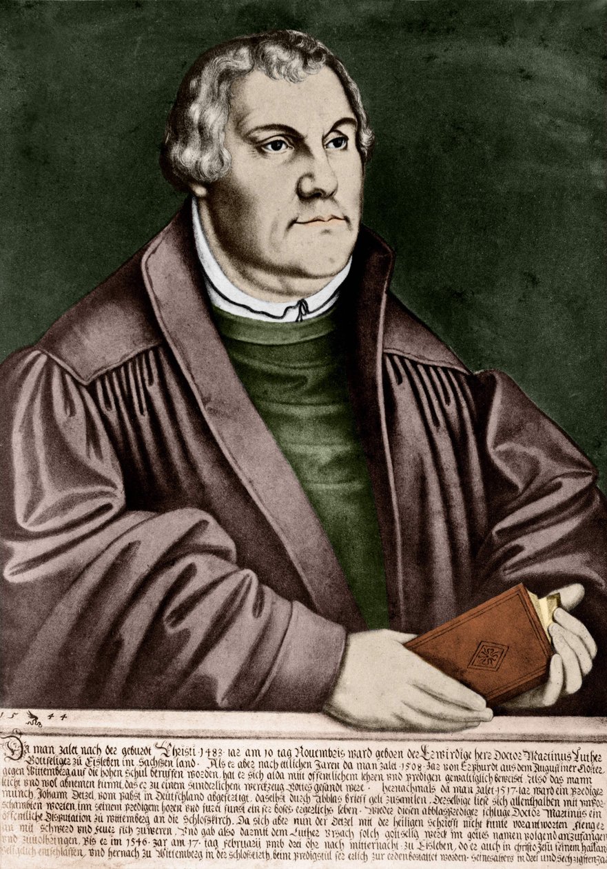 Portrait of Martin Luther - Engraving 1544 by Unknown artist